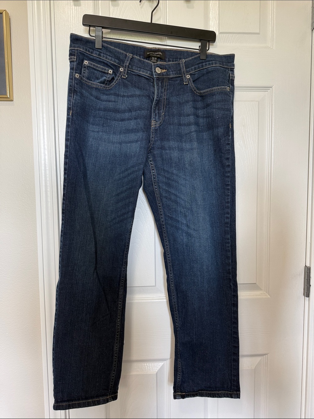 Banana Republic Womens Girlfriend Indigo Straight Jeans Sz 10/30
